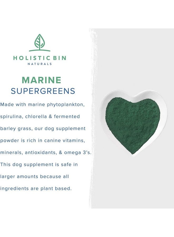 Holistic Bin Greens By Holistic Bin | Vegan Dog Nutritional Supplement With Marine Phytoplankton, Spirulina, Chlorella, & Fermented Barley Grass | Organic Skin And Coat Support (50 Grams) - Image 3