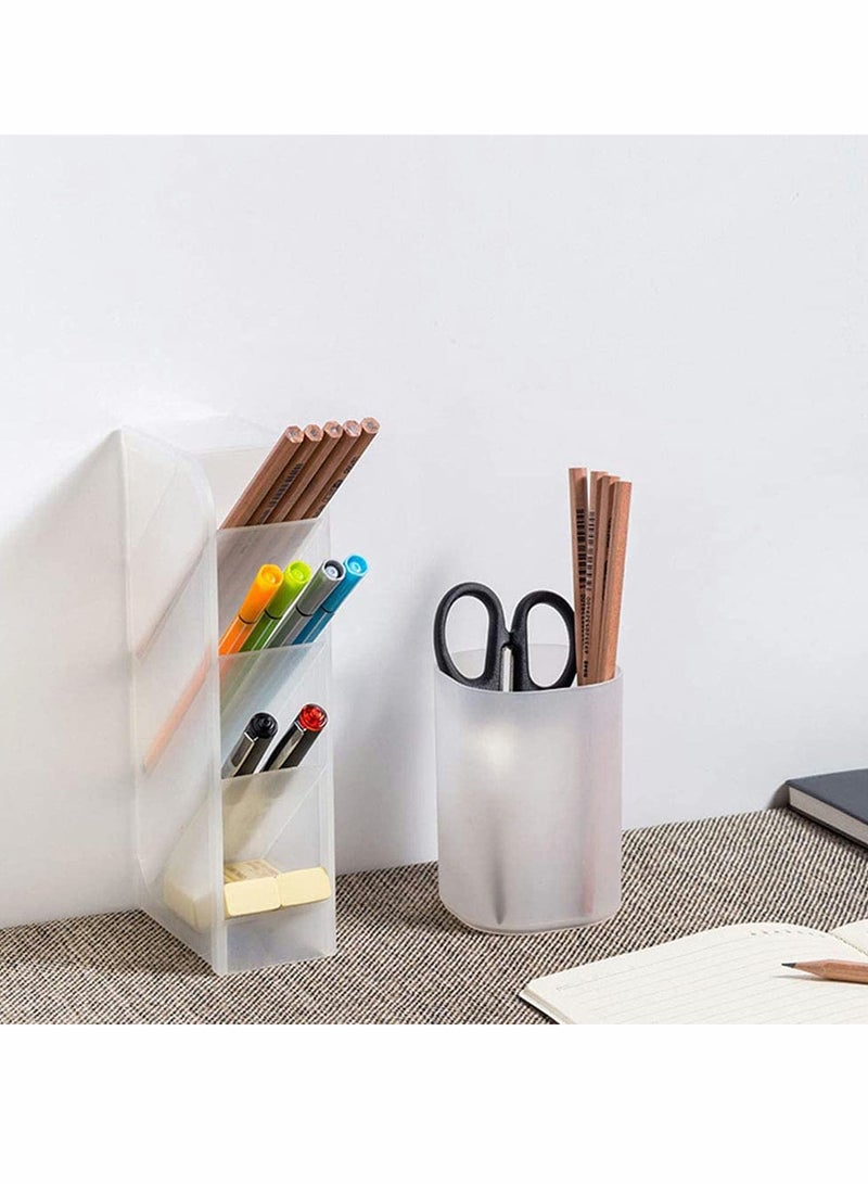 SYOSI Pen Holder Box, Desk Pen Pot, Pencil Holder, Pen Organizer Storage, Kids School Stationary Organiser Home Craft Supplies Pot For Office, School, Home, Eid Ramadan Decoration, Home Supplies - Image 1