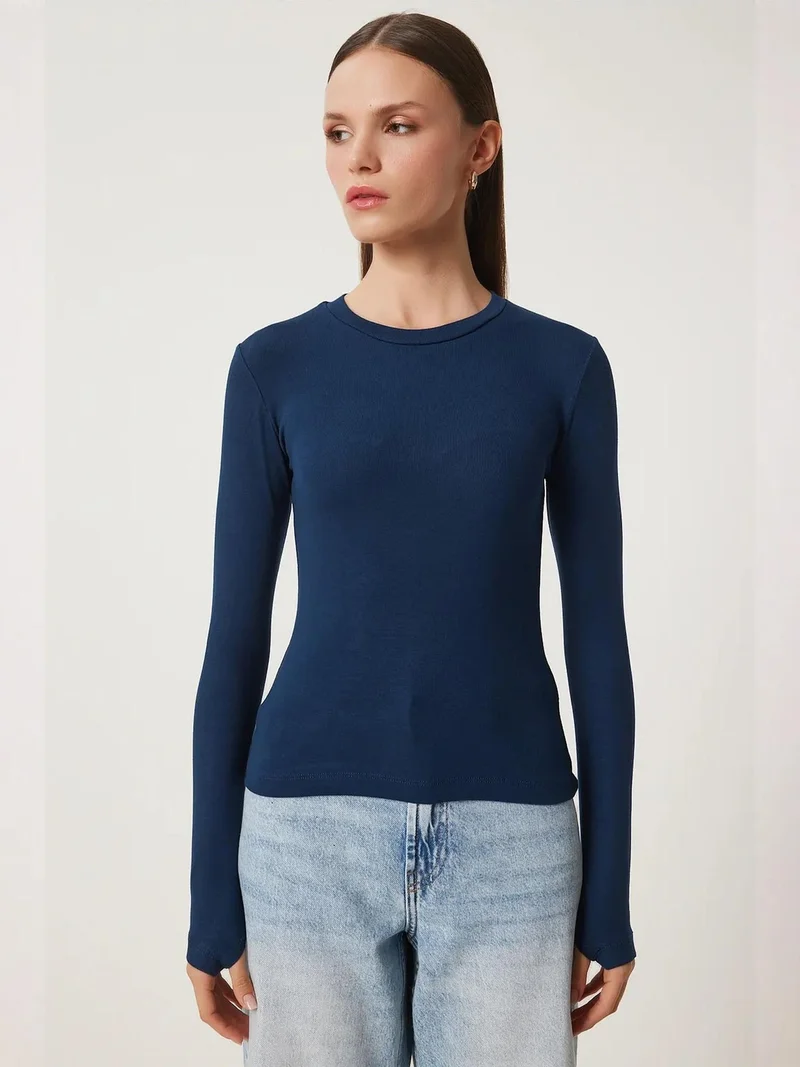 Lovely Istanbul ISTANBUL Fitted Long Sleeve Crew Neck 2-Pack Blouse