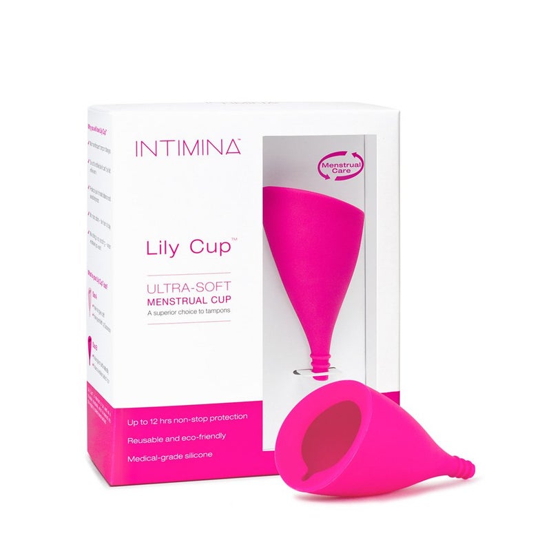 Intimina Lily Cup - Thin Menstrual Cup, Period Cup, Disposable Menstrual Cups with Up to 8 Hours Use (Size B) - Image 1
