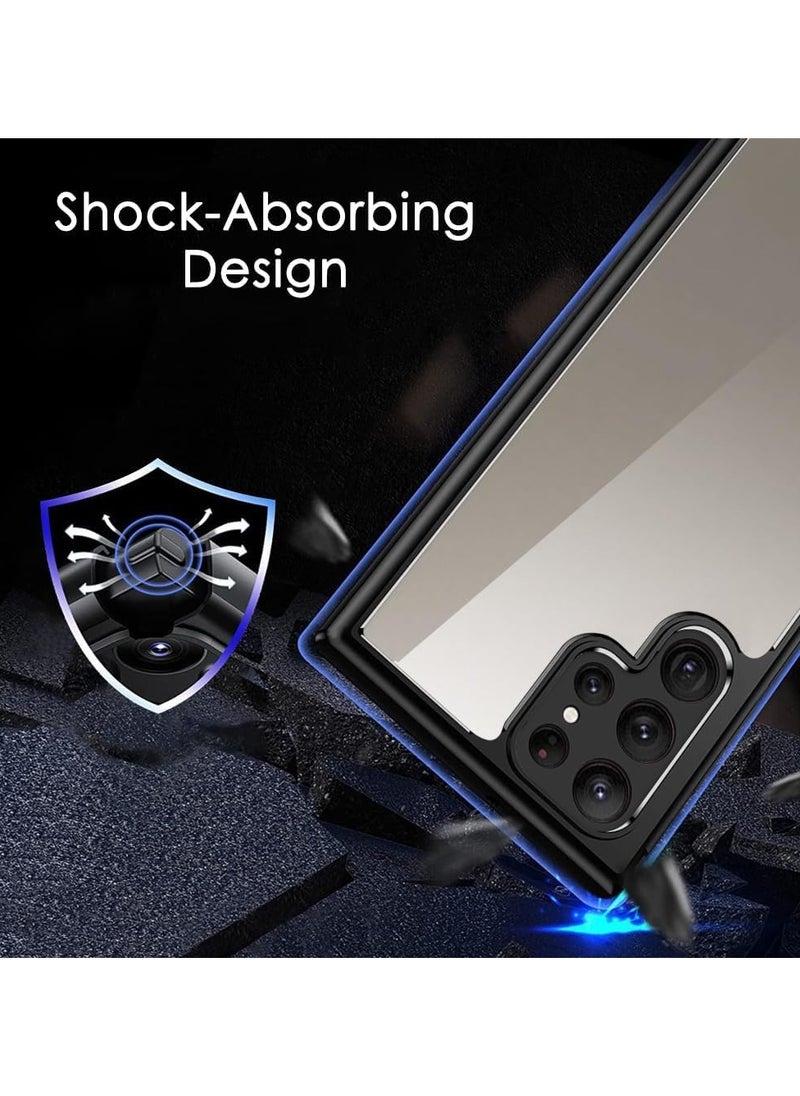 Generic - Bumper Protective Case for Samsung Galaxy S22 Ultra Silicone TPU Bumper Ultra Durable Ultra-Safe Camera Optimum Solution Black - Image 1