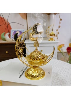 MarlaMall Handheld Crescent Metal Incense Burner, Metal Greek Style Candlestick, Antique Arabic Incense Burner, Vintage Incense Censer Pot, Incense Burner Tabletop Decorative Ornament  - Image 5
