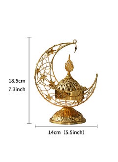 MarlaMall Handheld Crescent Metal Incense Burner, Metal Greek Style Candlestick, Antique Arabic Incense Burner, Vintage Incense Censer Pot, Incense Burner Tabletop Decorative Ornament  - Image 2
