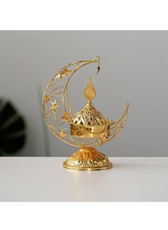 MarlaMall Handheld Crescent Metal Incense Burner, Metal Greek Style Candlestick, Antique Arabic Incense Burner, Vintage Incense Censer Pot, Incense Burner Tabletop Decorative Ornament  - Image 1