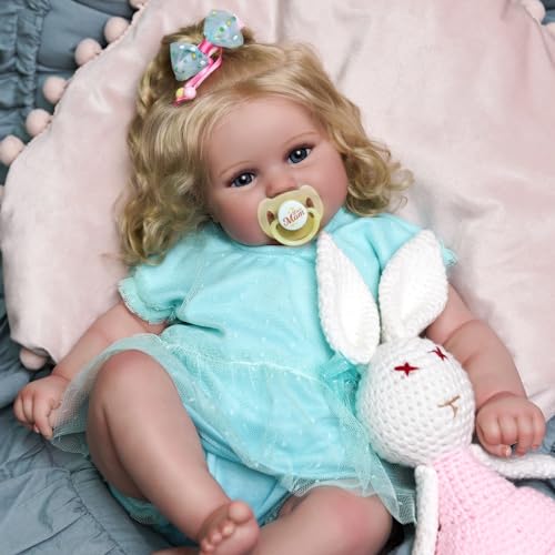 JIZHI Lifelike Reborn Baby Dolls 20Inch Feeling RealisticNewborn Adorable Playful Real Life Baby Dolls with Feeding Kit Gift Box for Kids Age 3 - Image 1