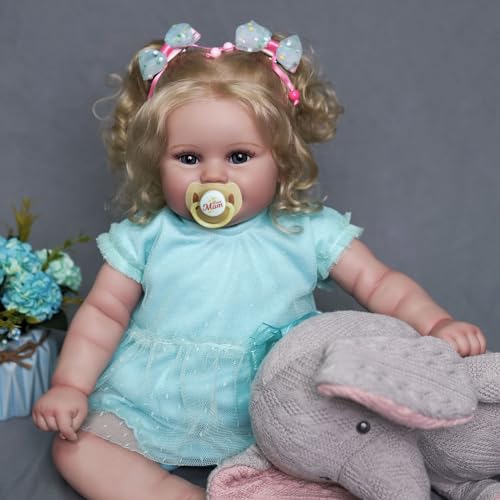 JIZHI Lifelike Reborn Baby Dolls 20Inch Feeling RealisticNewborn Adorable Playful Real Life Baby Dolls with Feeding Kit Gift Box for Kids Age 3 - Image 5