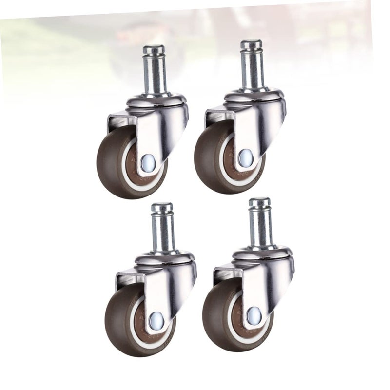 4PCS 2 Inch TPE Swivel Caster Wheels Universal Rolling For Office Chair Furniture - Image 3