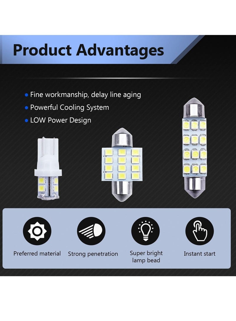 Loquat LED Car Bulb Kit, Bright White Lnterior Car Lights, Compatible with T10, 31mm, and 42mm Festoon Sockets, Ideal for Map Lights, License Plate Lights, Trunk Lights, 24-Pack - Image 3