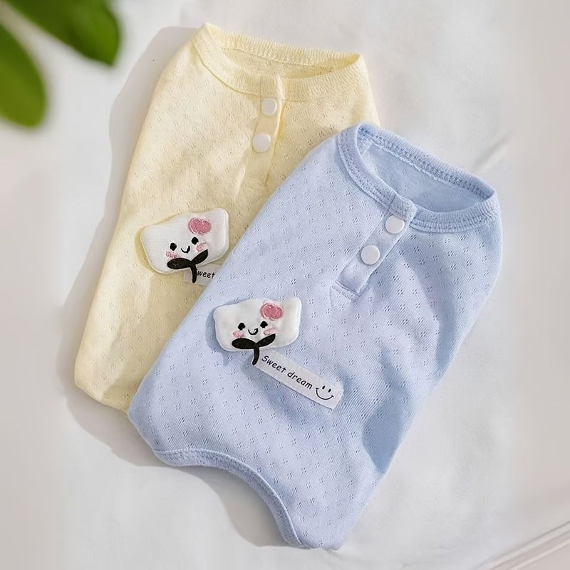 Yellow Medium Pet Post-Surgery Recovery Garment For Dogs Cats Anti-Escape Tummy Support Weaning Clothes - Image 5