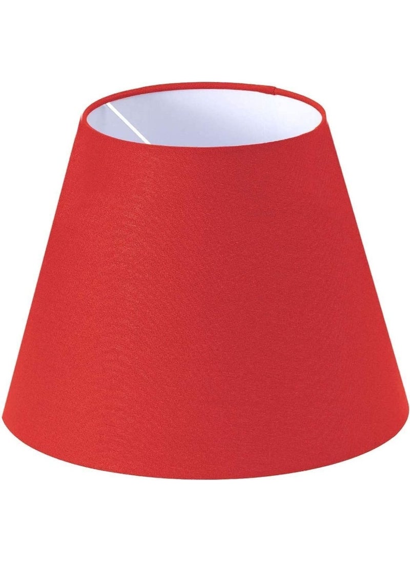 Moda35. - Red Lampshade Diameter 35 cm Conical Fabric A857 - Image 1