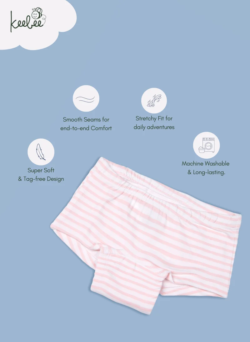 كيبي مجموعة من 4 ملابس داخلية للبنات مصنوعة من 95% قطن عضوي و5% إيلاستن، ملابس داخلية ناعمة ومريحة للبنات