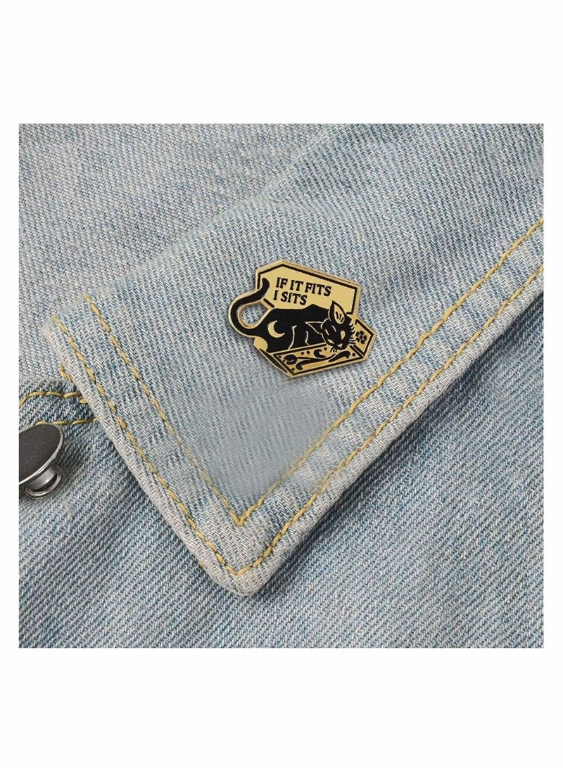 Generic - 5 Pcs Lovely Enamel Cat and Book Pins Set,Brooch Pins Cartoon Brooch Pins Lapel Badges for Clothing Bags Sweater Shirt Jacket Backpack Accessory DIY Crafts - Image 1
