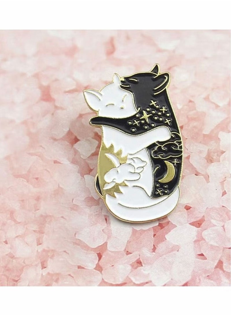 Generic - 5 Pcs Lovely Enamel Cat and Book Pins Set,Brooch Pins Cartoon Brooch Pins Lapel Badges for Clothing Bags Sweater Shirt Jacket Backpack Accessory DIY Crafts - Image 1