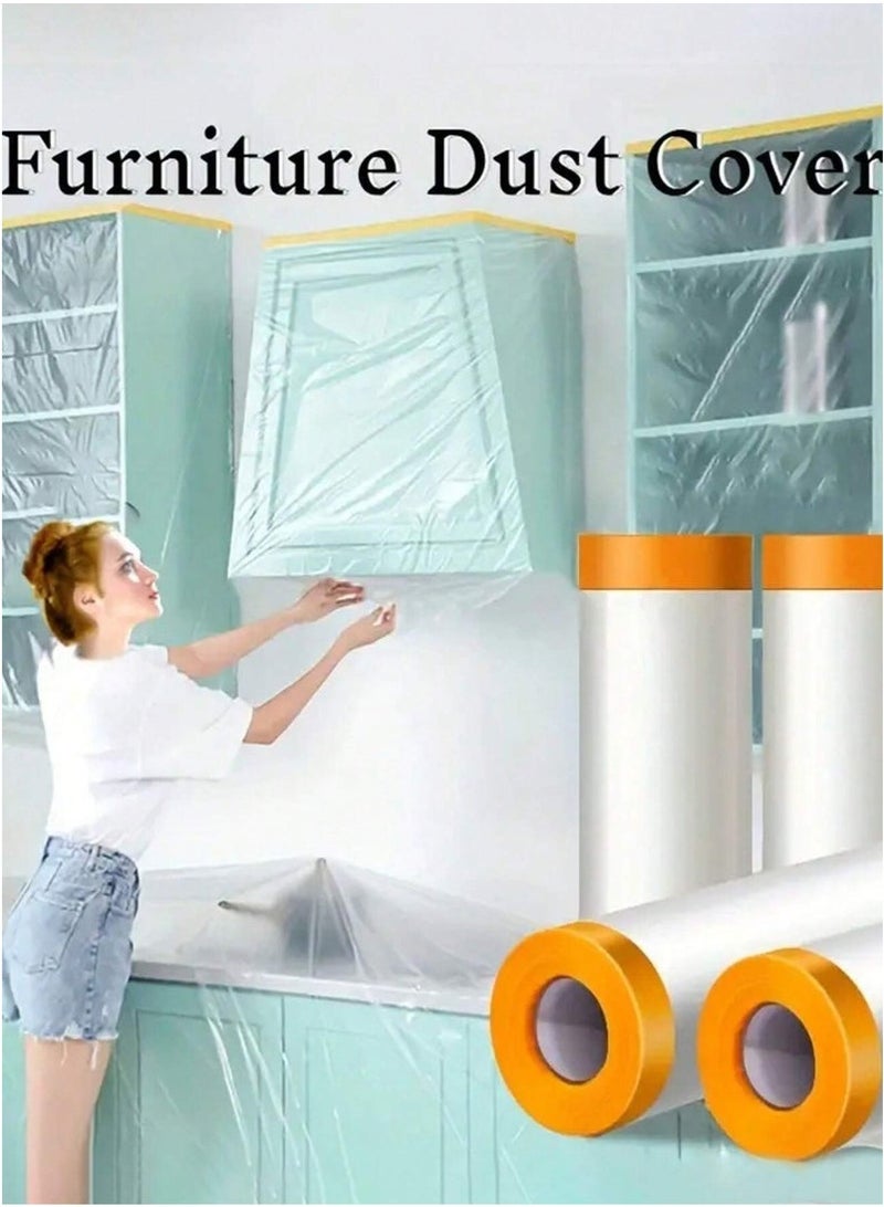 كيلا لفة غطاء غبار أثاث قابلة لإعادة الاستخدام مع شريط لاصق (الطول) 2500* (العرض) 110 سم - Image 1