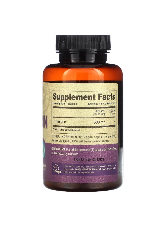 Deva, Vegan Tributyrin, 500 mg , 90 Vegan Caps (Packaging may vary) - Image 2