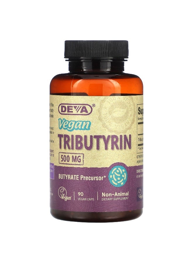 Deva, Vegan Tributyrin, 500 mg , 90 Vegan Caps (Packaging may vary) - Image 1