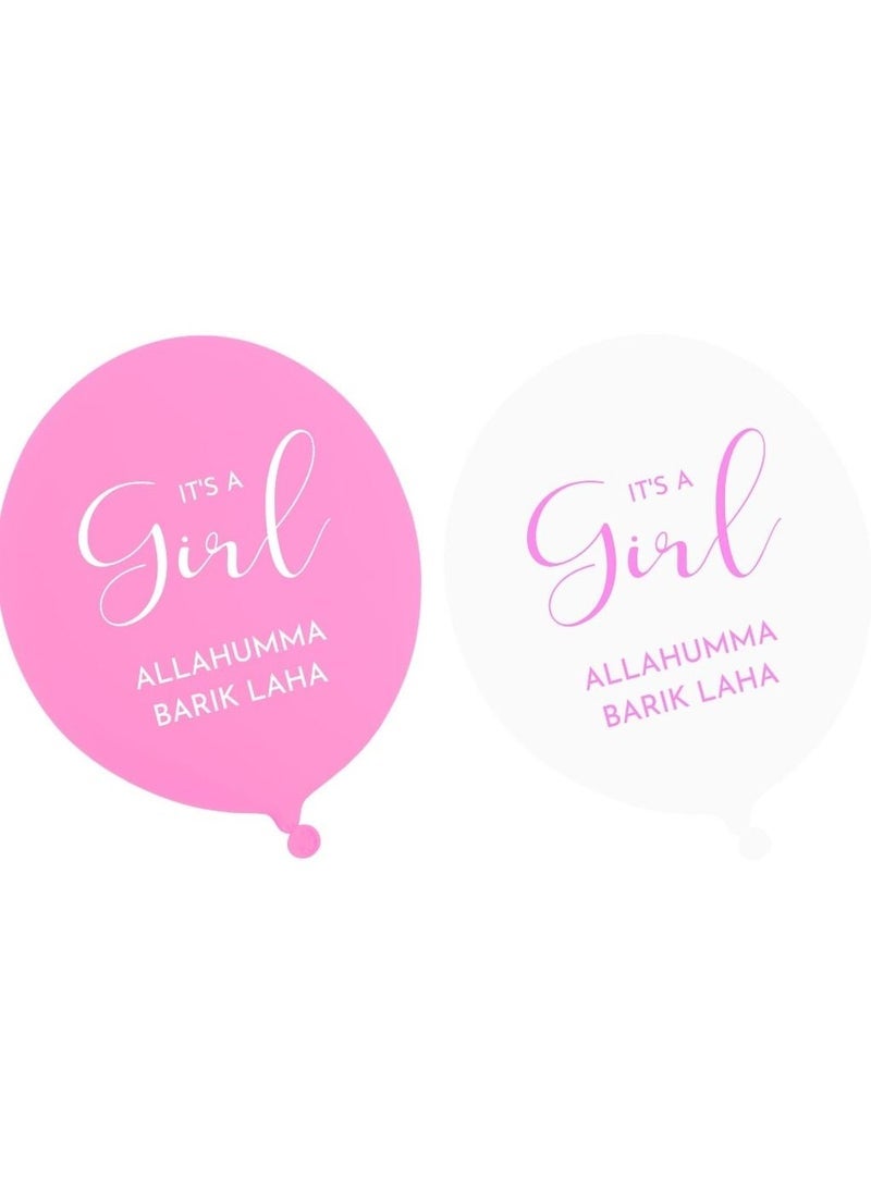 Peacock Supplies Baby Girl Party Balloons Pack of 10 - Pink Balloons for Baby Showers and Birthday Celebrations - Image 1