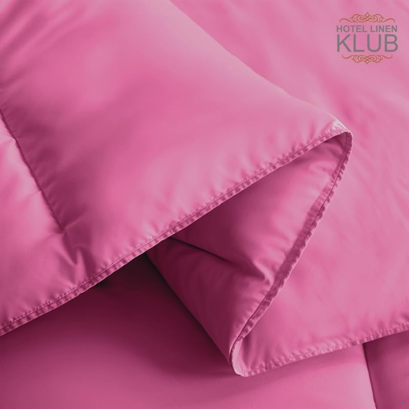 6-Piece King Down Alternative Comforter Set-All-Season Ultra Soft Microfiber Duvet Set Light weight and Cozy, Size: 240x260 cm-Stylish Quality Bedding for Year-Round Use, Pink - Image 5
