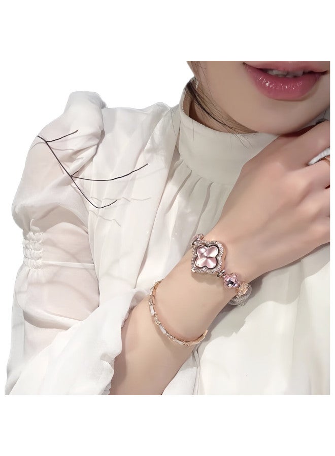 MAX-G Women'S Watch With Four-Leaf Clover, Light Luxury Diamond-Encrusted Quartz Ladies' Watch, Birthday And Valentine'S Day Gift For Girlfriend Or Wife - Image 2