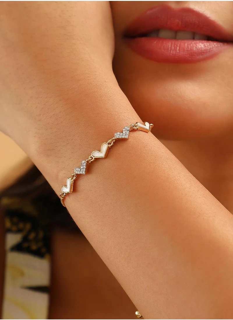 SOHI Stone Studded Wraparound Bracelet