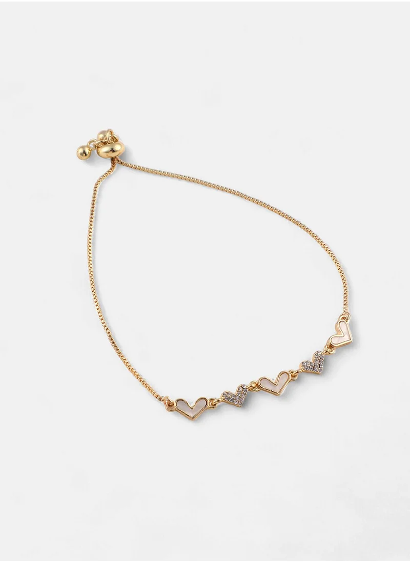 SOHI Stone Studded Wraparound Bracelet