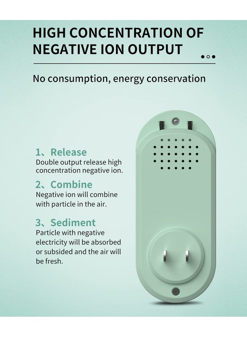 SYOSI 2 Pack Home Plug in Air Purifier, Mini Portable Air Purifier, Best for Home Office Car Room Bedrooms Toilets - Image 5