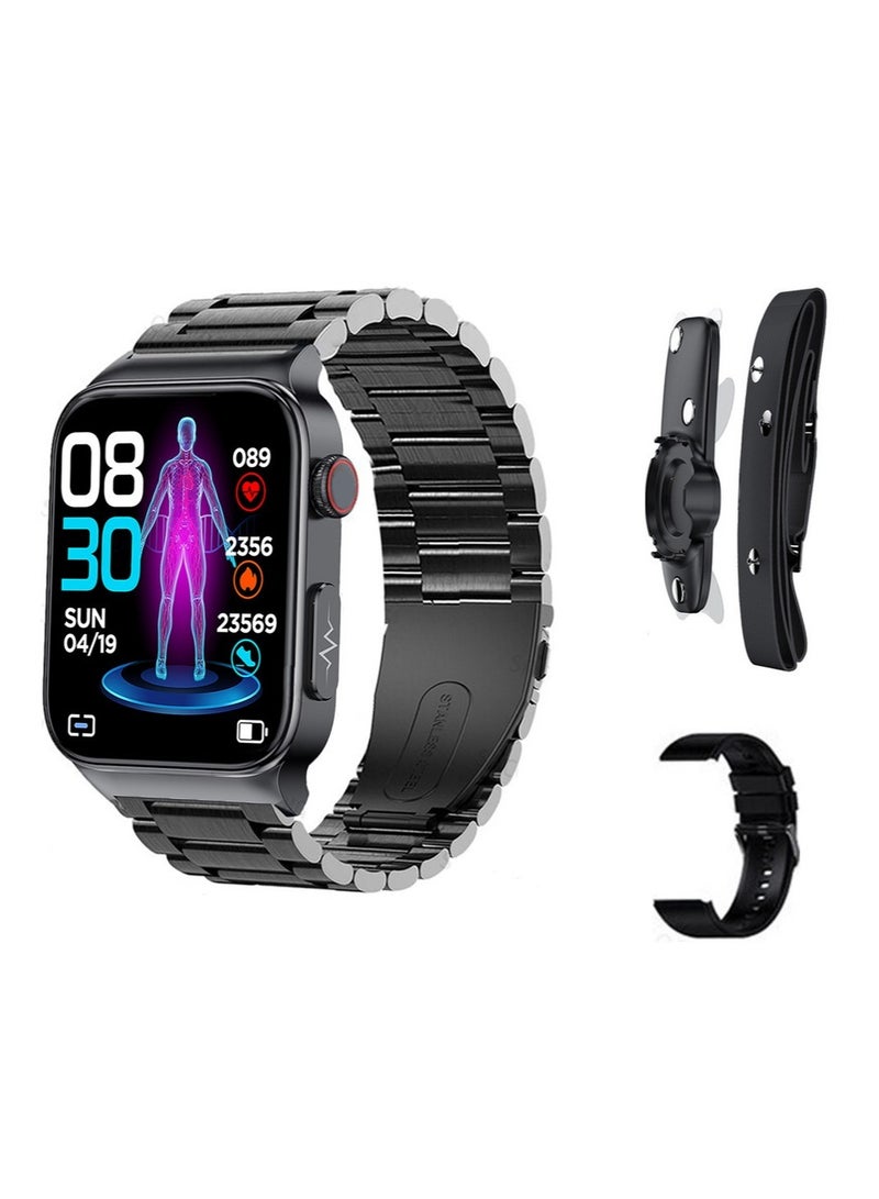 Saco Health Smart Watch with Blood Glucose Monitoring Uric Acid ECG PPG HRV Heart Rate Body Composition Bluetooth Call - Image 1