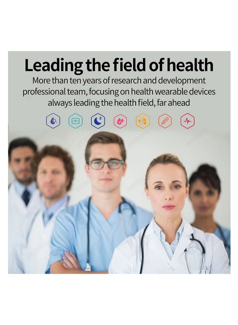 Saco Health Smart Watch with Blood Glucose Monitoring Uric Acid ECG PPG HRV Heart Rate Body Composition Bluetooth Call - Image 3