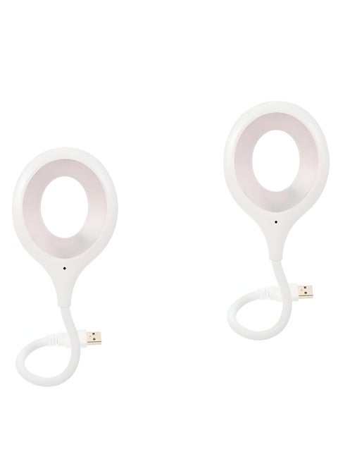 360 Degree Rotating USB Interface Control LED Night Light, Foldable, Multi-directional Lighting, Three Modes, Brightness Readings, etc. (2 Pack)