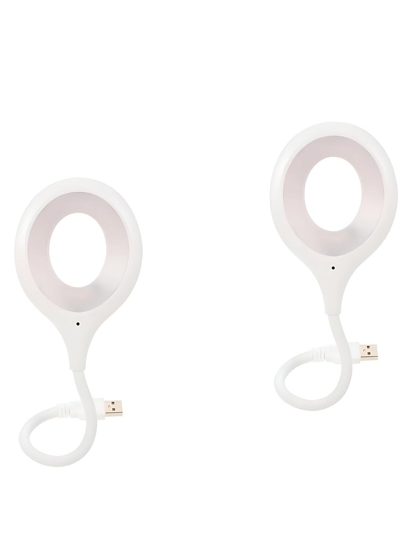 Generic - 360 Degree Rotating USB Interface Control LED Night Light, Foldable, Multi-directional Lighting, Three Modes, Brightness Readings, etc. (2 Pack) - Image 1