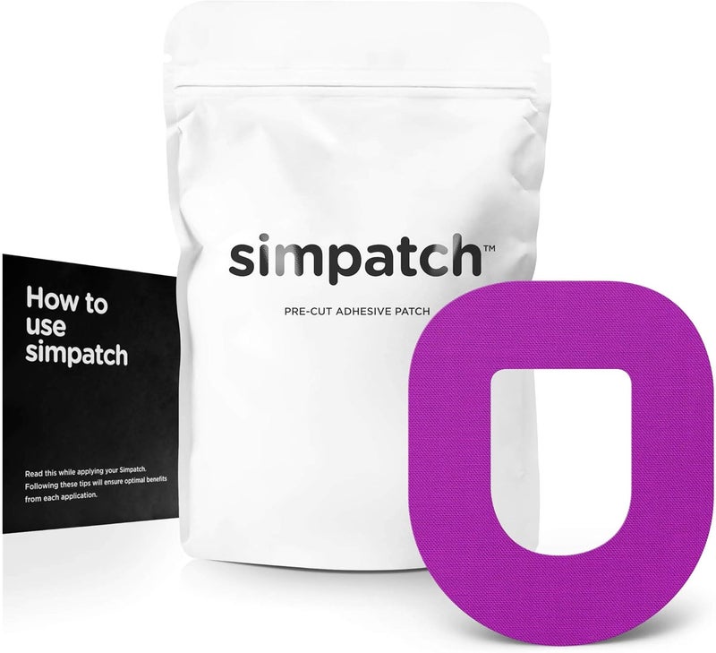 SIMPATCH Adhesive Patch for OmniPod Pack of 25 Multiple Colors Available Purple - Image 1