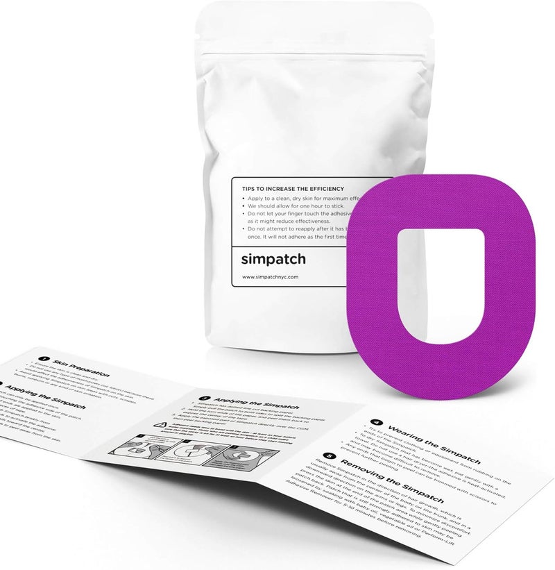 SIMPATCH Adhesive Patch for OmniPod Pack of 25 Multiple Colors Available Purple - Image 2