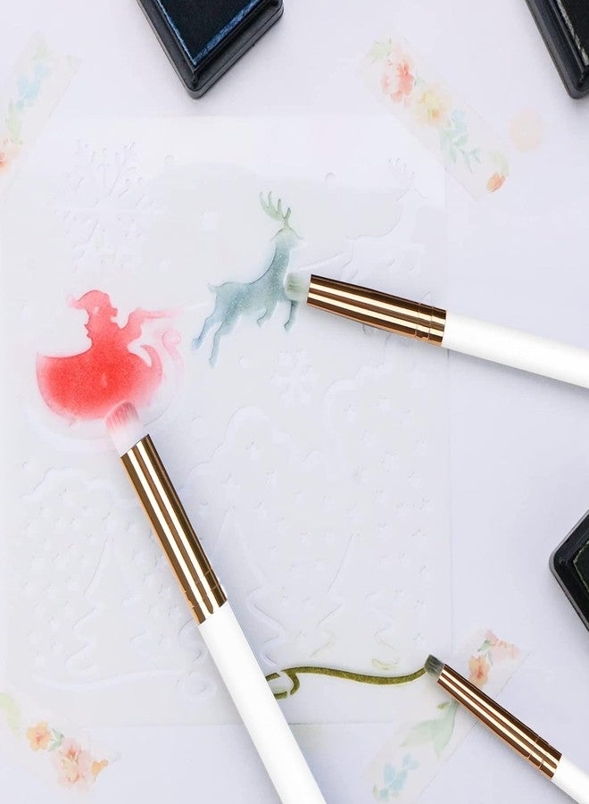 UNIMEIX Dry Brush Miniature Painting Miniature Paint Brushes Hobby Detail Blending Brushes for Effortless Scale Model Painting Watercolor Brushes(12 Pack) - Image 4