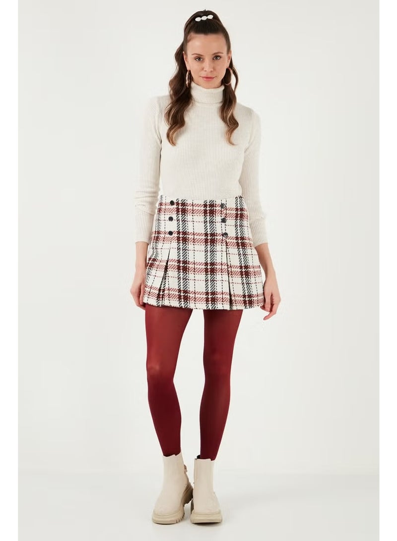 Lela Regular Fit Winter Tweed Mini Short Skirt Women's Short Skirt 611ET0020 - Image 4