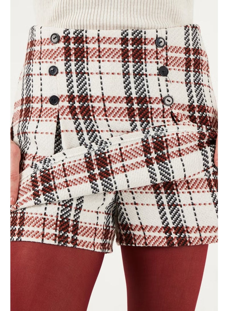 Lela Regular Fit Winter Tweed Mini Short Skirt Women's Short Skirt 611ET0020 - Image 3