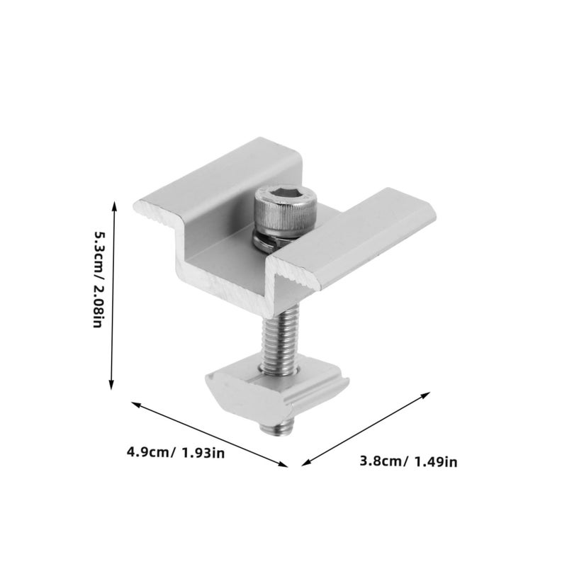 4 Pcs Solar Panel Mid Clamps Aluminum Pre Drilled Mounting Bracket For Solar Array - Image 3
