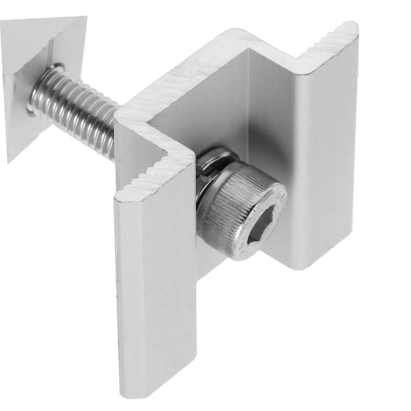 4 Pcs Solar Panel Mid Clamps Aluminum Pre Drilled Mounting Bracket For Solar Array - Image 4