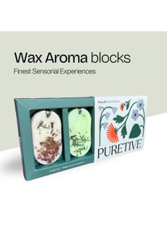 Puretive PURETIVE Pure Air Aroma Blocks Set of 2 Soy Wax Tablets Lemongrass SandalwoodRose Fragrance Scented Sachet Air Freshener for Wardrobe Home Dcor EcoFriendly Gifting  - Image 3