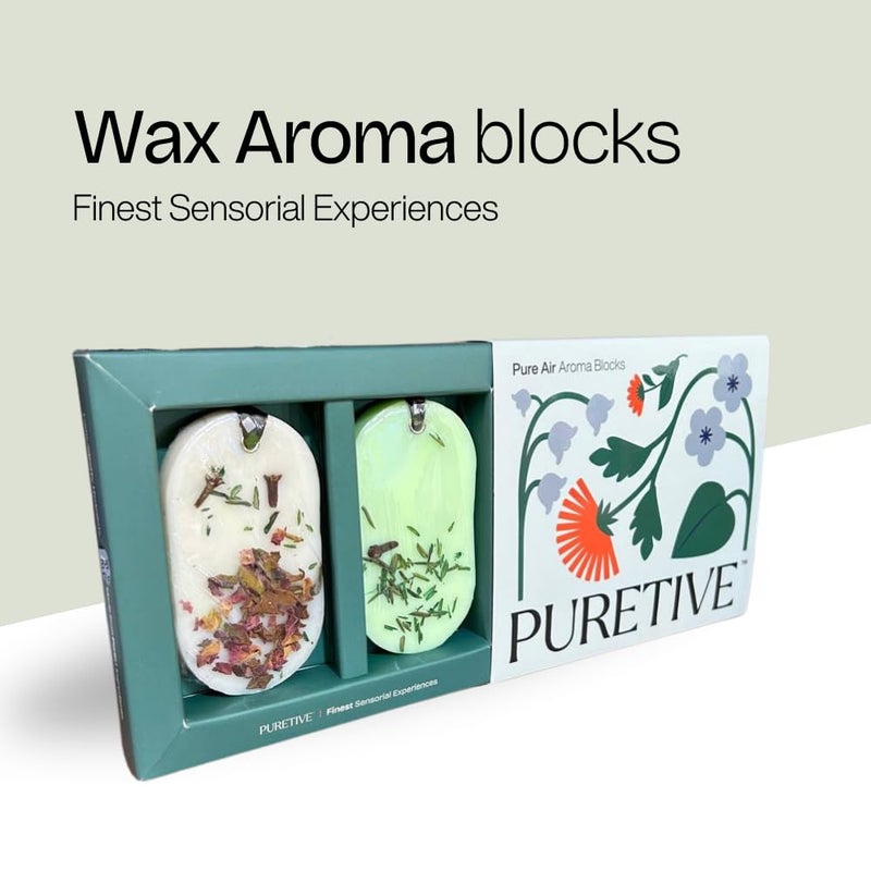 Puretive PURETIVE Pure Air Aroma Blocks Set of 2 Soy Wax Tablets Lemongrass SandalwoodRose Fragrance Scented Sachet Air Freshener for Wardrobe Home Dcor EcoFriendly Gifting  - Image 3