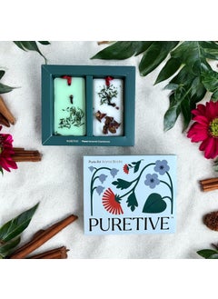 Puretive PURETIVE Pure Air Aroma Blocks Set of 2 Soy Wax Tablets Lemongrass SandalwoodRose Fragrance Scented Sachet Air Freshener for Wardrobe Home Dcor EcoFriendly Gifting  - Image 1