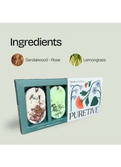 Puretive PURETIVE Pure Air Aroma Blocks Set of 2 Soy Wax Tablets Lemongrass SandalwoodRose Fragrance Scented Sachet Air Freshener for Wardrobe Home Dcor EcoFriendly Gifting  - Image 5