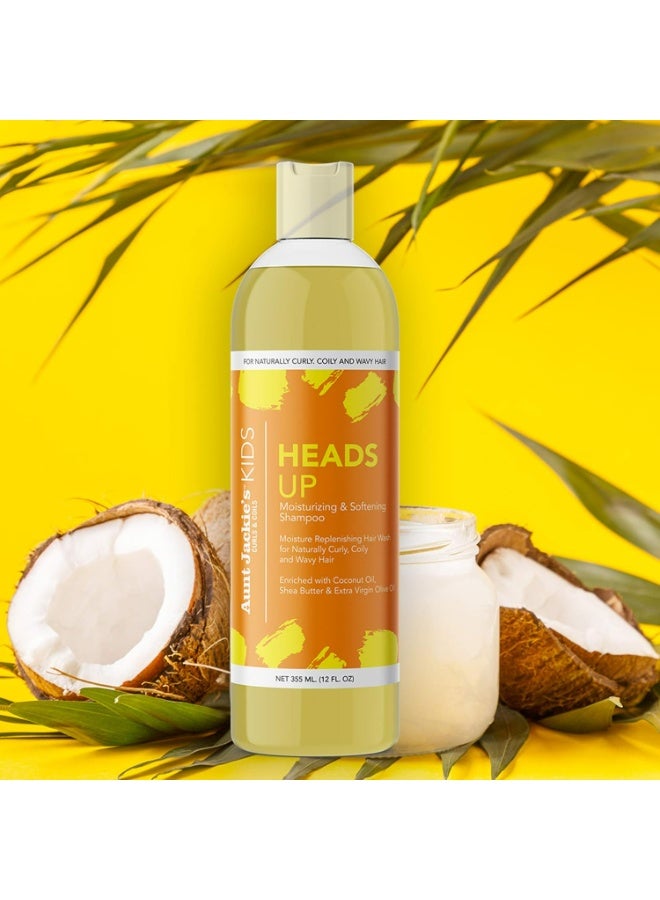 أنت جاكيز شامبو Aunt Jackie’s Kids Heads Up المرطب والمُنعّم لشعر الأطفال المجعد والمموج – 355 مل - Image 4