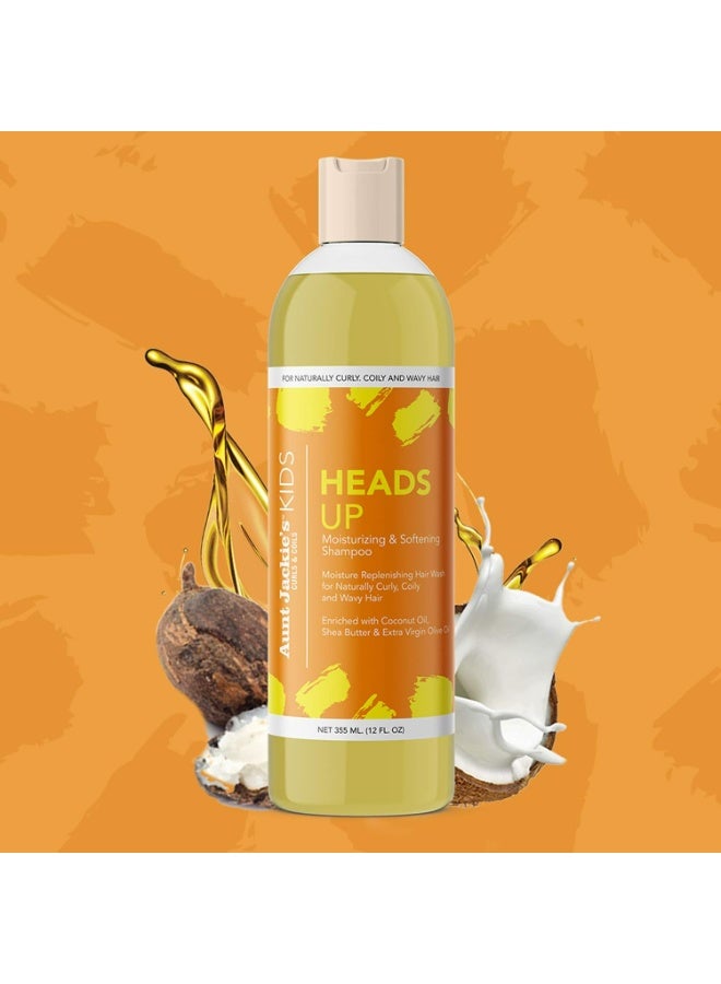 أنت جاكيز شامبو Aunt Jackie’s Kids Heads Up المرطب والمُنعّم لشعر الأطفال المجعد والمموج – 355 مل - Image 3