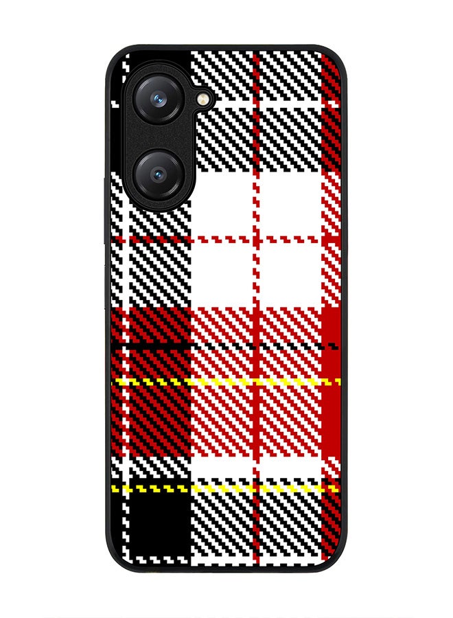 Stylizedd Rugged Black edge case for Vivo Y28s 5G / Vivo Y18 4G /Vivo Y03 4G, Slim fit Soft Case Flexible Anti Drop TPU Gel Thin Cover - English Flannel - Image 1