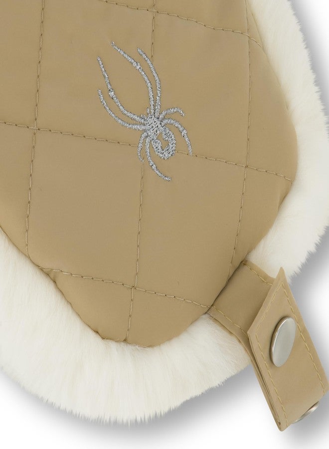 سبايدر قبعة سبايدر النسائية المبطنة والمعزولة المصنوعة من النايلون، لون طيني، مقاس واحد - Image 3