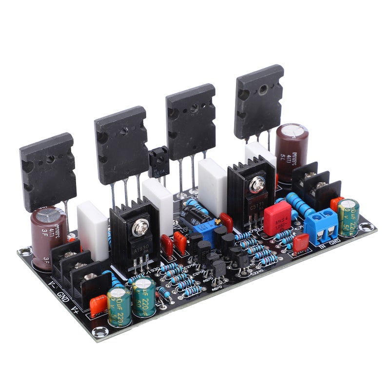 200W Undistorted Power Amplifier Board: High Accuracy Chip Resistors For Low Noise - Large Heat Dissipation Area For Longer Lifespan, 300W Max Power Audio Amplifier Board For Home Audio System Replace - Image 2