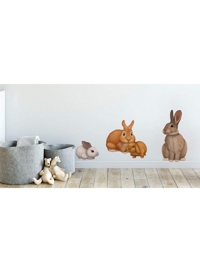 Create-A-Mural Bunny Rabbit Woodland Forest Animals Kids Wall Decals Baby Nursery Toddler Room Wall Decor Boys & Girls Wall Stickers Bedroom Decoration Diy Decor (Bunny) - Image 3
