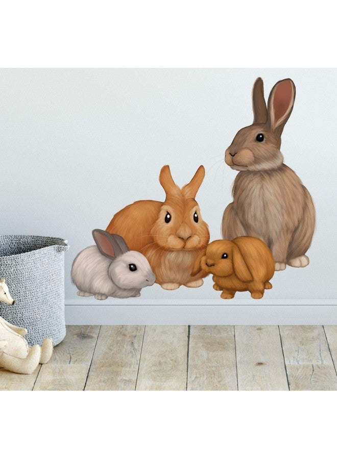 Create-A-Mural Bunny Rabbit Woodland Forest Animals Kids Wall Decals Baby Nursery Toddler Room Wall Decor Boys & Girls Wall Stickers Bedroom Decoration Diy Decor (Bunny) - Image 2