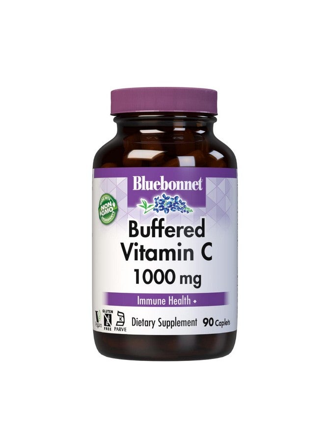 Bluebonnet Nutrition Buffered Vitamin C1000 Mg Vegetable Capsules Buffered Calcium Ascorbate For Immune Health Soy Free Gluten Free Nongmo Kosher Dairy Free Vegan Vegetable Capsules Citrus 90 Count - Image 1