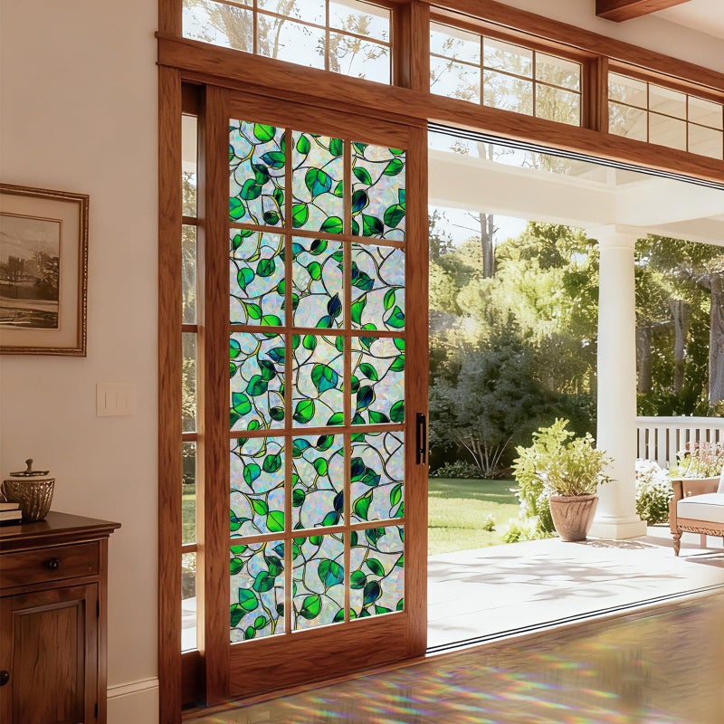 SOMWISE Rainbow Window Privacy Film,Heat Control,UV Blocking,Anti-Glare,Day & Night Privacy Protection & Decoration for Home, Bathroom,Glass Door,Static Cling,Renter-Friendly with Installation Tools - Image 3